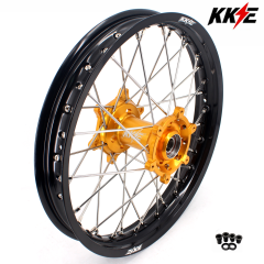 for RM125 RM250 1996-2008-- KKE 2.15*19" CNC Rear Dirt Bike Wheel fit Suzuki (Gold Hub/ Black Hub / Red Hub / Gold Rim / Black Rim)