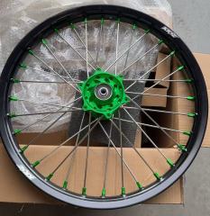 19/16 Returned Wheels for KX85 2000-2025/ KX100 KX112 KX80 93-2000 --- KKE 19/16 Kid's Dirt Bike Wheels for Kawasaki Green Nipple