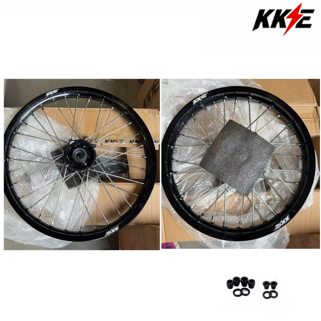 19/16 Returned Wheels for KTM 85 SX 2025-2026/ Husqvarna TC 85 2025 / Gas Gas MC 85 --KKE Kid's Dirt Bike Wheels Rims Black Hub