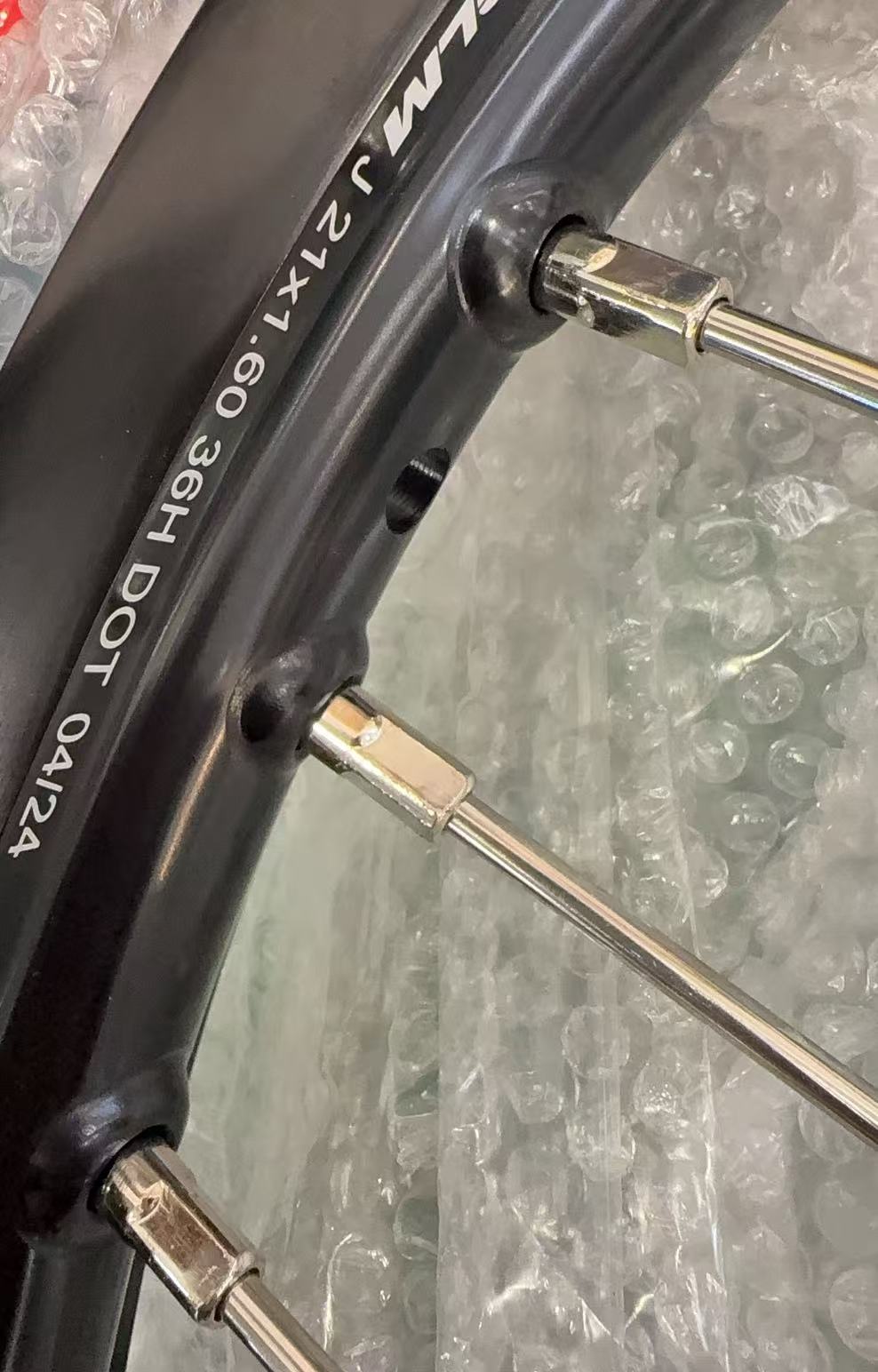 Used Wheels for Kawasaki KX125 KX250 1993-2002 -- KKE 21/19 Dirt Bike Rims Wheels Silver Spoke Nipples