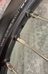 Used Wheels for Kawasaki KX125 KX250 1993-2002 -- KKE 21/19 Dirt Bike Rims Wheels Silver Spoke Nipples