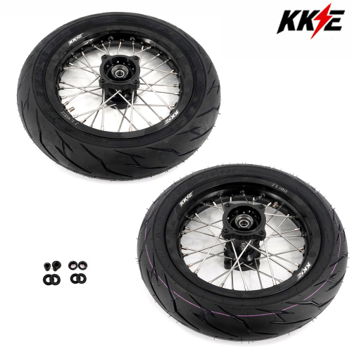 For Rawrr Mantis Mini 2024-2026 - KKE 1.85*12/2.15*12 E-Bike Mini Wheels Kit with Tire Black Hub Rims