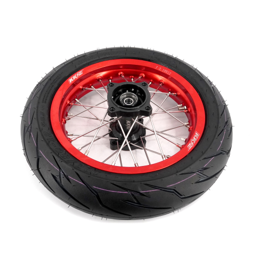 For Rawrr Mantis Mini 2024 - 2026 - KKE 1.85*12/2.15*12 E-Bike Mini Wheels Kit with Tire Black Hub Red Rims