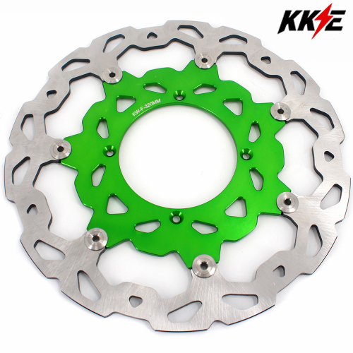 For KAWASAKI KX250 KX450F 2006-2018 - KKE 320MM Green Oversize Floating Brake Disc Rotor