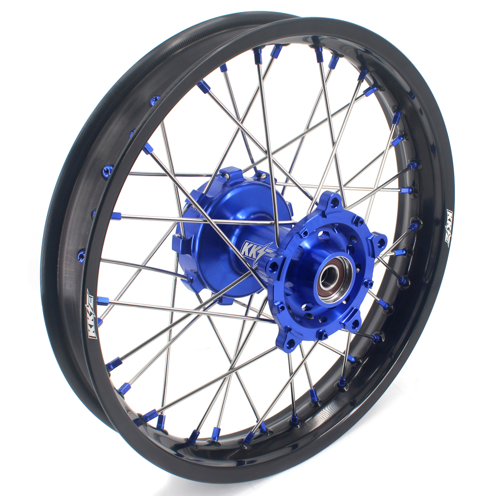 for Tenere 700 -- KKE Wheels Compatible with Yamaha Tenere 700 2019 - 2025 Blue Nuts 1.85*21"/2.5*18"