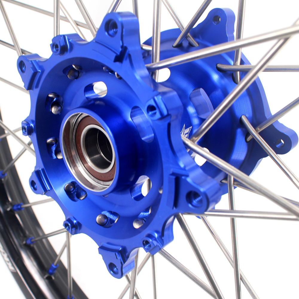 for Tenere 700 -- KKE Wheels Compatible with Yamaha Tenere 700 2019 - 2025 Blue Nuts 1.85*21"/2.5*18"