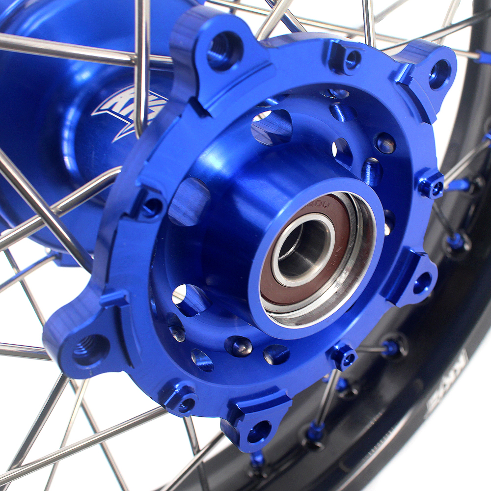 for Tenere 700 -- KKE Wheels Compatible with Yamaha Tenere 700 2019 - 2025 Blue Nuts 1.85*21"/2.5*18"