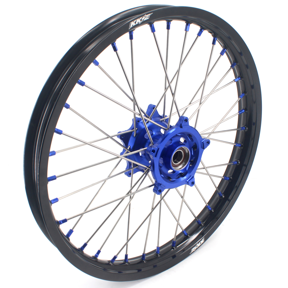 for Tenere 700 -- KKE Wheels Compatible with Yamaha Tenere 700 2019 - 2025 Blue Nuts 1.85*21"/2.5*18"