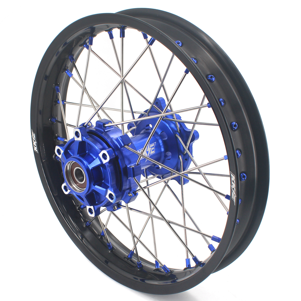 for Tenere 700 -- KKE Wheels Compatible with Yamaha Tenere 700 2019 - 2025 Blue Nuts 1.85*21"/2.5*18"