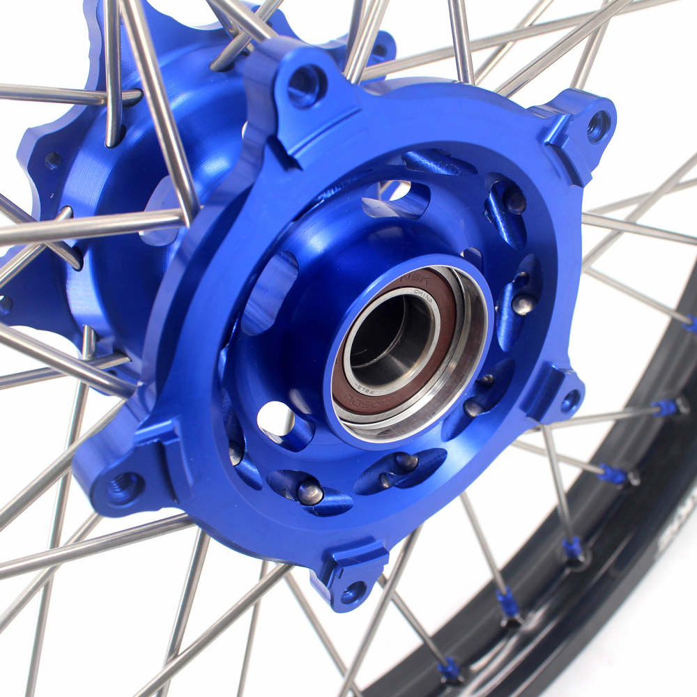 for Tenere 700 -- KKE Wheels Compatible with Yamaha Tenere 700 2019 - 2025 Blue Nuts 1.85*21"/2.5*18"