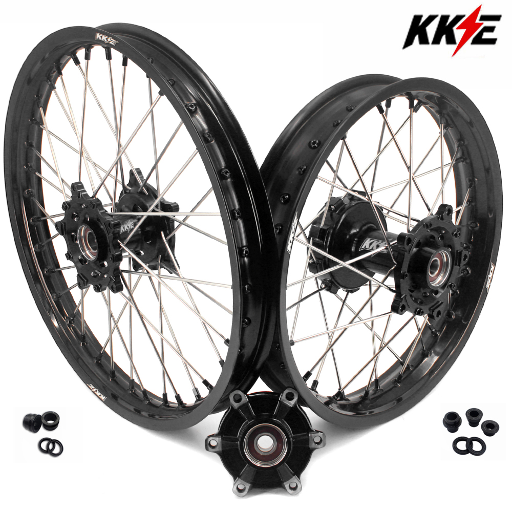for Tenere 700 -- KKE Wheels Compatible with Yamaha Tenere 700 2019 - 2025 Blue Nuts 1.85*21"/2.5*18"