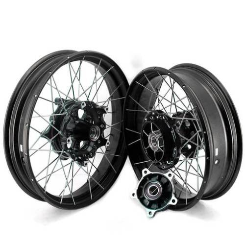 Fit BMW F800GS 2024 2025 --- VMX 3.0*19"/4.25*17" Tubeless Wheels Black Hub Black Rim