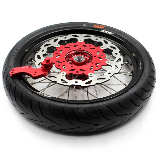 KKE Wheels for Honda CRF250R 04-2013 CRF450R 02-2012 with CST Tires Mounted 3.5*17"/4.25*17 Supermoto Wheels Rims