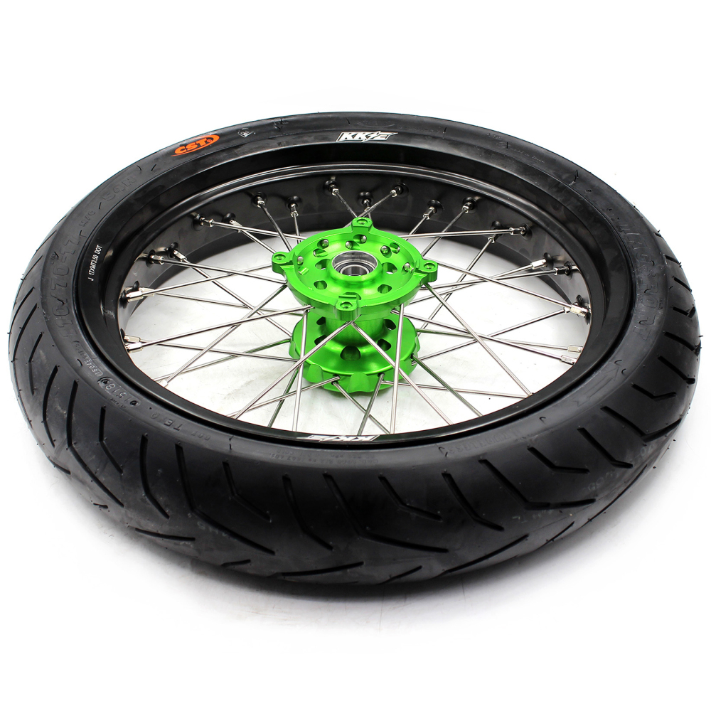 KKE 3.5/4.25 Supermoto CST Tire Wheels Set fit KAWASAKI KX250F KX450F 2006-2018 KX25X KX450X 2022-2024 KX250 KX450