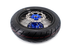 Fit Yamaha WR250F 20- 2026 WR450F 2019 -2026 - KKE 3.5*17/4.25*17 Supermoto Wheels with CST Tires Blue