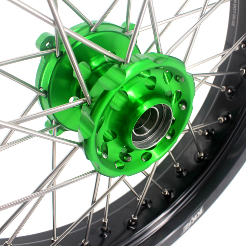 Fit Kawasaki KX250 2021 - 2026, KX450X 2022- 2023 -- KKE 3.5*17/4.25*17 Supermoto Wheels Set CNC Hubs with Discs