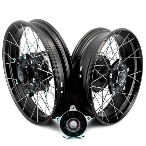 Fit BMW F800GS 2024 2025 --- VMX 3.0*19"/4.25*17" Tubeless Wheels Black Hub Black Rim