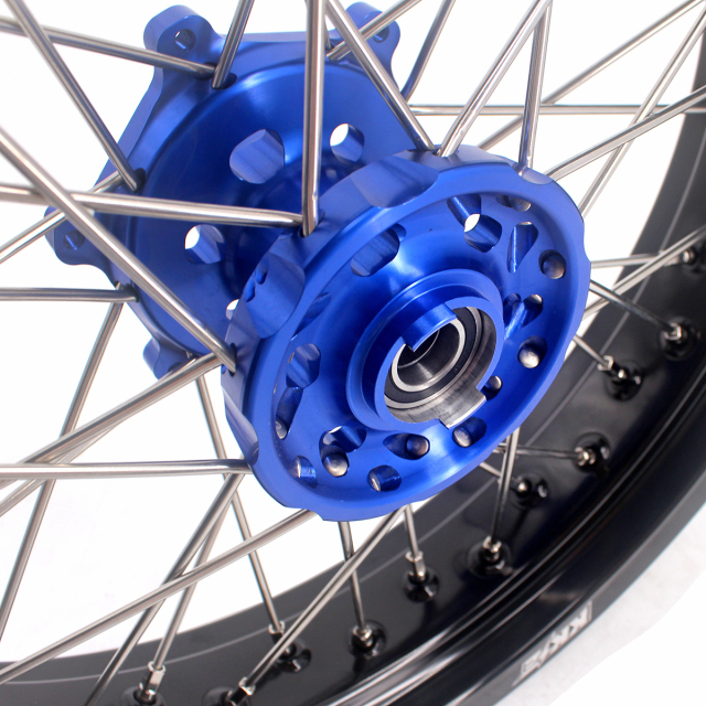 for DRZ400SM 05-25 DRZ400S 00-25 DRZ400 E - KKE Supermoto Motard Wheels fit Suzuki CNC Hubs 3.5*17"/4.25*17" (Blue Hub/ Gold Hub/ Black Hub / Red Hub / Silver Hub / Black Rim)