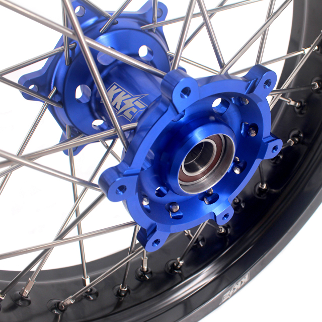 for DRZ400SM 05-25 DRZ400S 00-25 DRZ400 E - KKE Supermoto Motard Wheels fit Suzuki CNC Hubs 3.5*17"/4.25*17" (Blue Hub/ Gold Hub/ Black Hub / Red Hub / Silver Hub / Black Rim)
