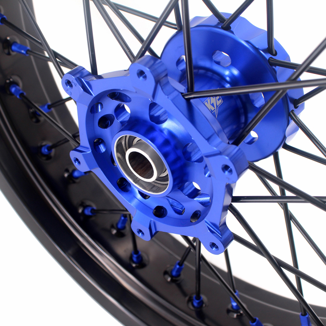for DRZ400SM 05-25 DRZ400S 00-25 DRZ400 E - KKE Supermoto Motard Wheels fit Suzuki CNC Hubs 3.5*17"/4.25*17" (Blue Hub/ Gold Hub/ Black Hub / Red Hub / Silver Hub / Black Rim)