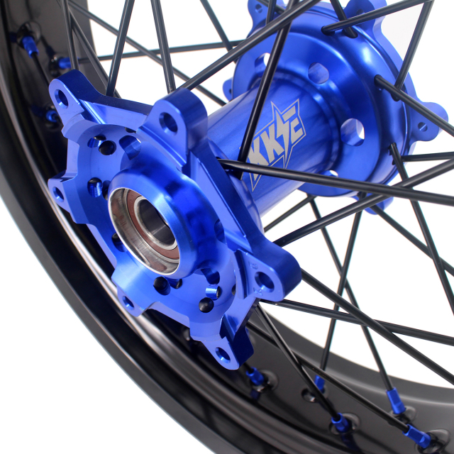 for DRZ400SM 05-25 DRZ400S 00-25 DRZ400 E - KKE Supermoto Motard Wheels fit Suzuki CNC Hubs 3.5*17"/4.25*17" (Blue Hub/ Gold Hub/ Black Hub / Red Hub / Silver Hub / Black Rim)