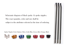 Stainless Steel Spokes Kit + Spoke Nipples ( /Nuts)