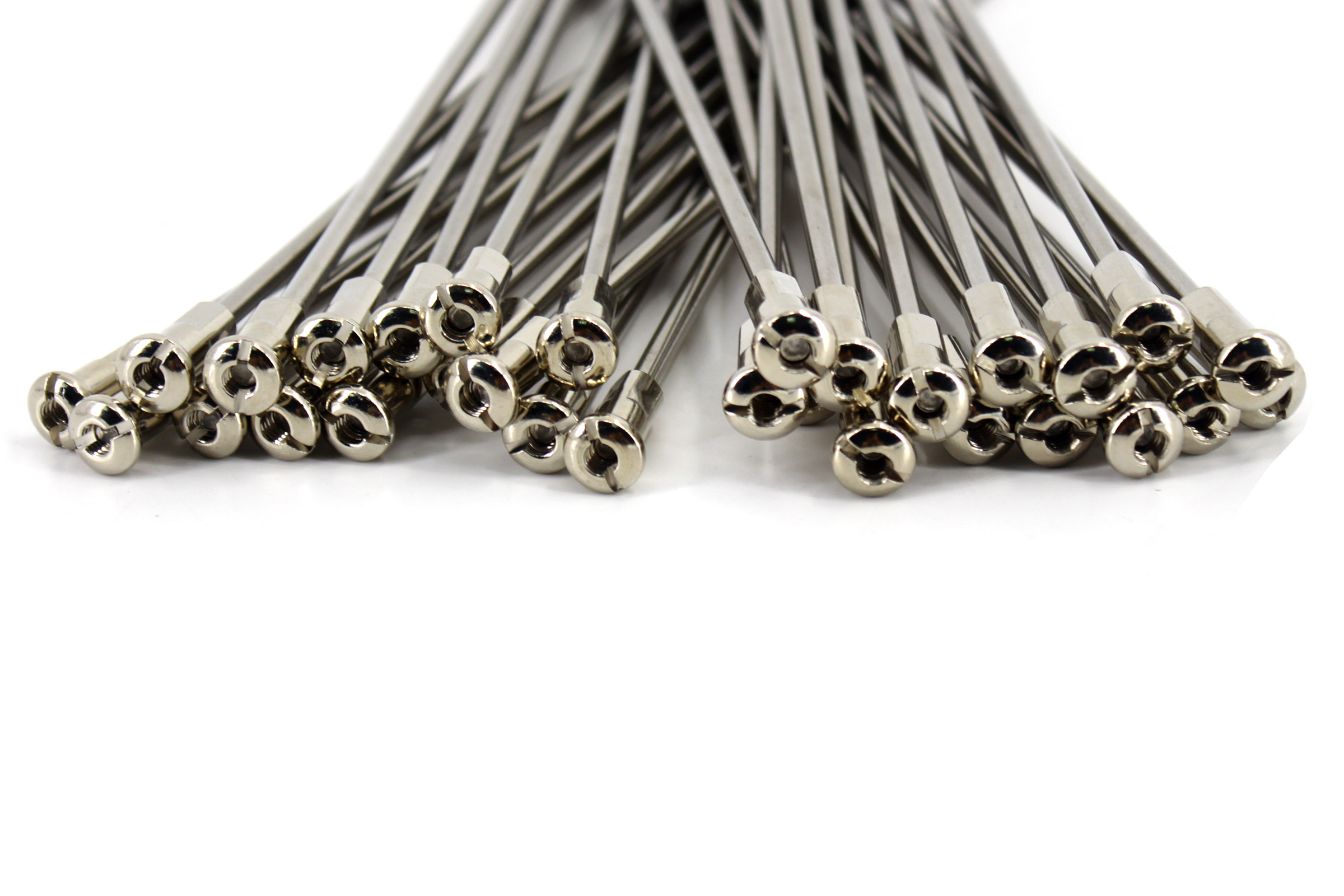 KKE Silver Stainless Steel Spokes Kit + Spoke Nipples ( /Nuts) for Dirt Bike / Off-Road Spoke Wheels