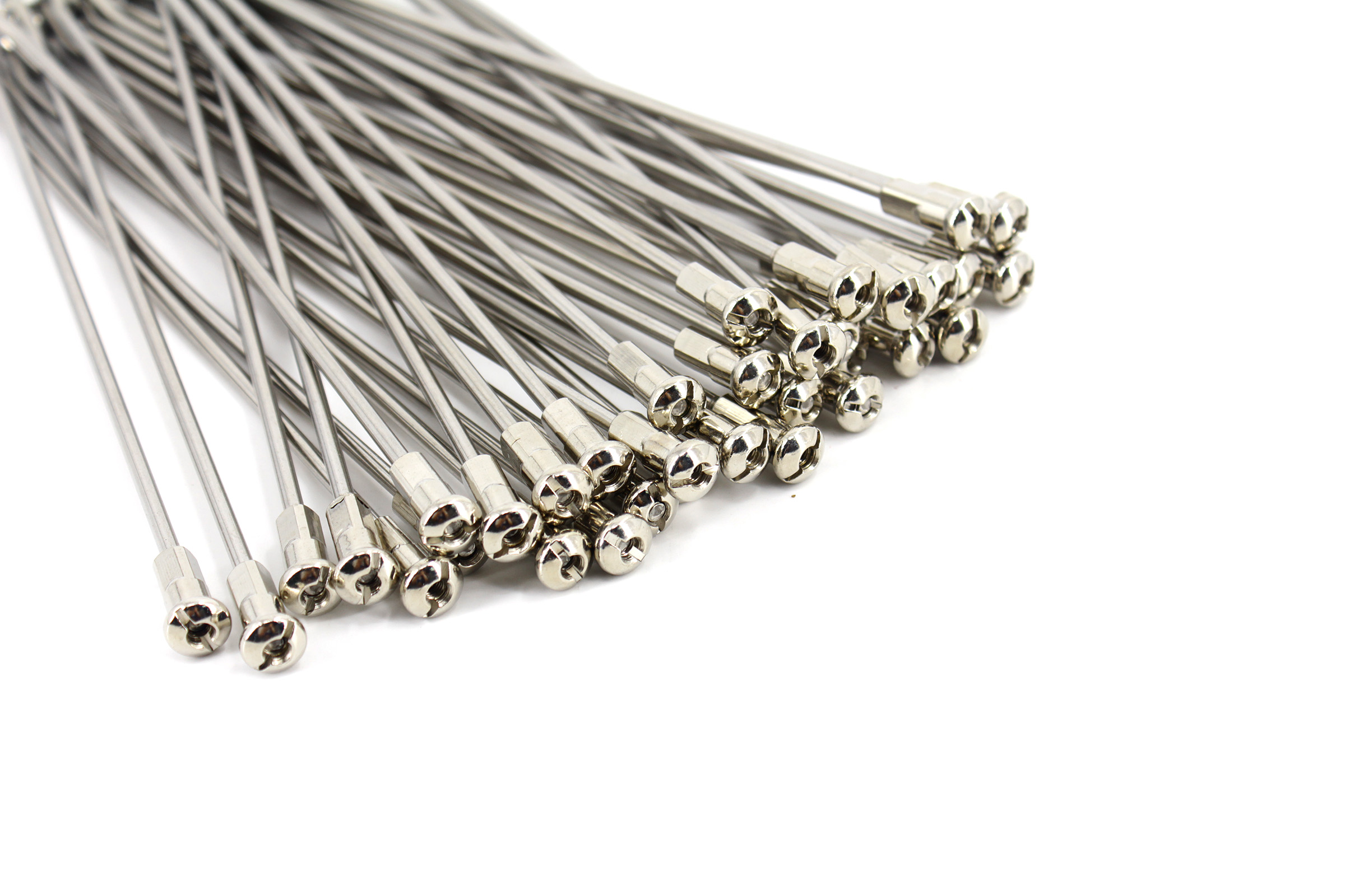 KKE Silver Stainless Steel Spokes Kit + Spoke Nipples ( /Nuts) for Dirt Bike / Off-Road Spoke Wheels