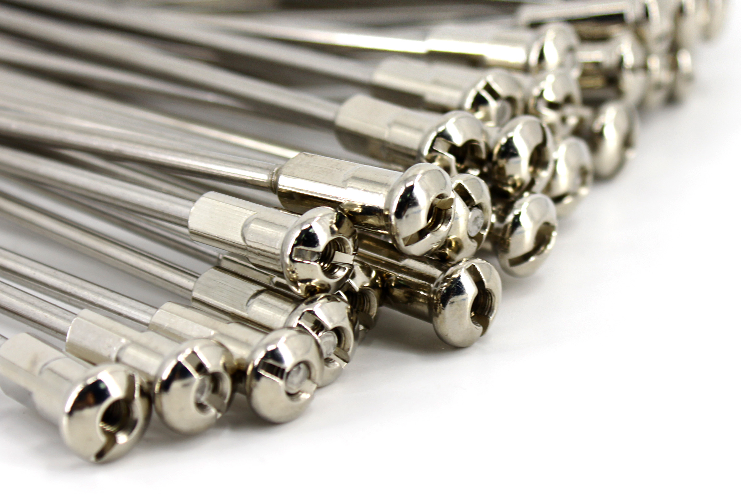 KKE Silver Stainless Steel Spokes Kit + Spoke Nipples ( /Nuts) for Dirt Bike / Off-Road Spoke Wheels