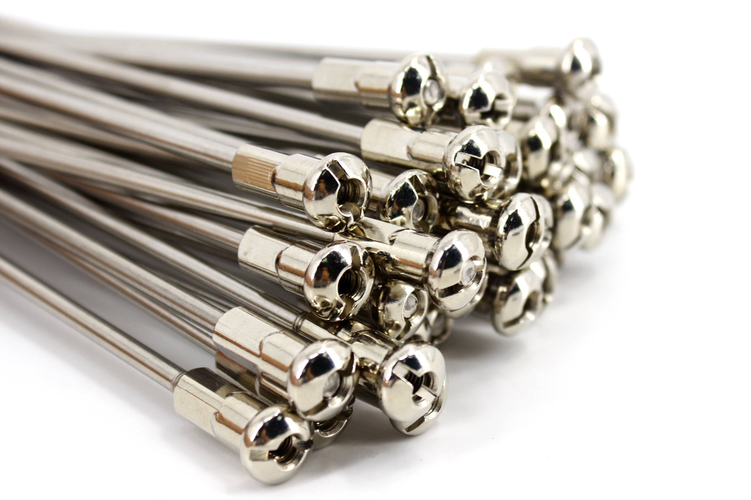 KKE Silver Stainless Steel Spokes Kit + Spoke Nipples ( /Nuts) for Dirt Bike / Off-Road Spoke Wheels