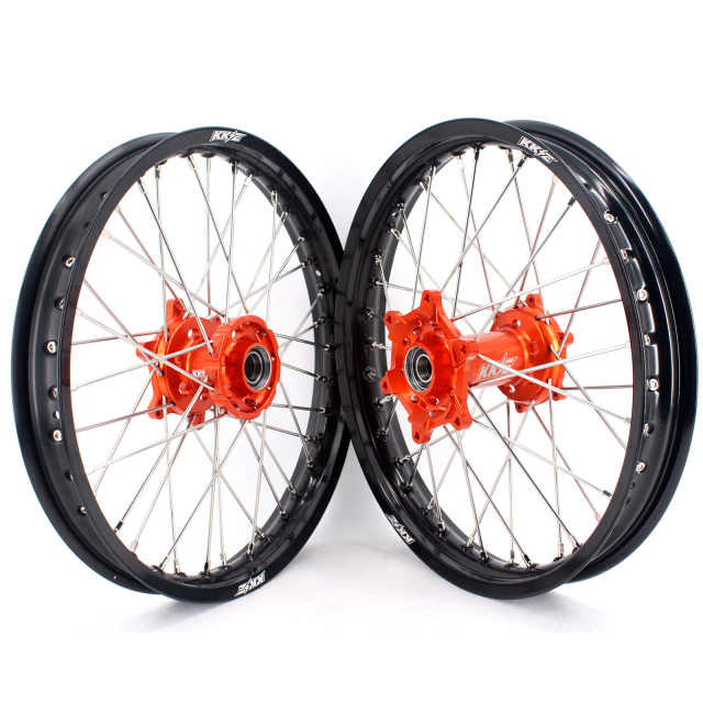 19" /19" Rims for KTM 125-530CC-KKE Flat Track Wheels for KTM 125-530CC XCW EXC EXCW 2000-2025 / Husqvarna TE TC FE FC 125cc-501cc 2014-2024 All Black