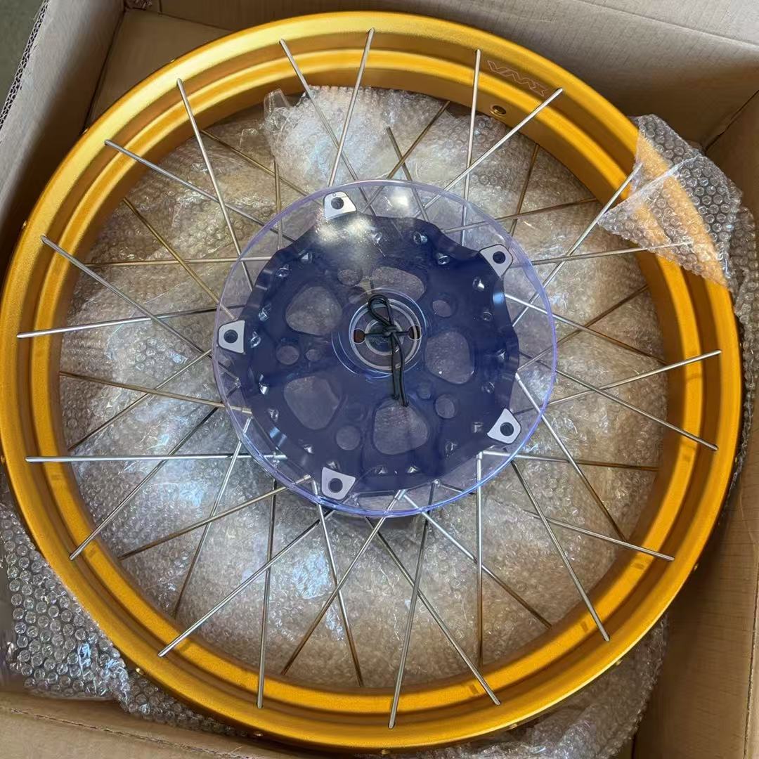 New-Other Wheels for BMW R1200GS ADV 13 - 20 / R1250GS 19 - 2025 VMX 3.0*19"/4.5*17" Tubeless Rims CNC Black Hubs Gold Rim