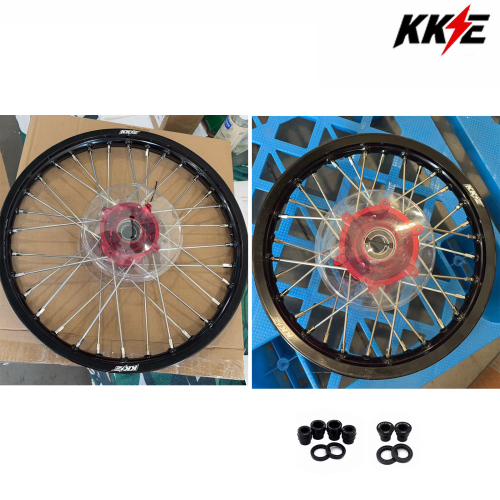 Returned Wheels for Gas Gas MC 85 / KTM 85 SX 2025 - 2026 / Husqvarna TC 85 2025 - 2026 -- KKE 17/14 Kid's Dirt Bike Wheels Rims CNC Red Hub