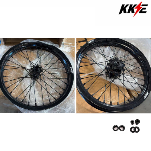 Returned Wheels for Surron Light Bee X 2019-2025 -- KKE 2.15*17"/2.5*17' Spoked E-Bike Wheels Rim CNC Black Hubs