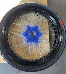 Returned Wheels fit KTM EXC SX XC 2003-2026 / Husqvarna TC TE FC FE 125-501CC 2014-2026  -- KKE 3.5/4.25 Motorcycle Supermoto Wheels with CST Tire CNC Blue Hubs
