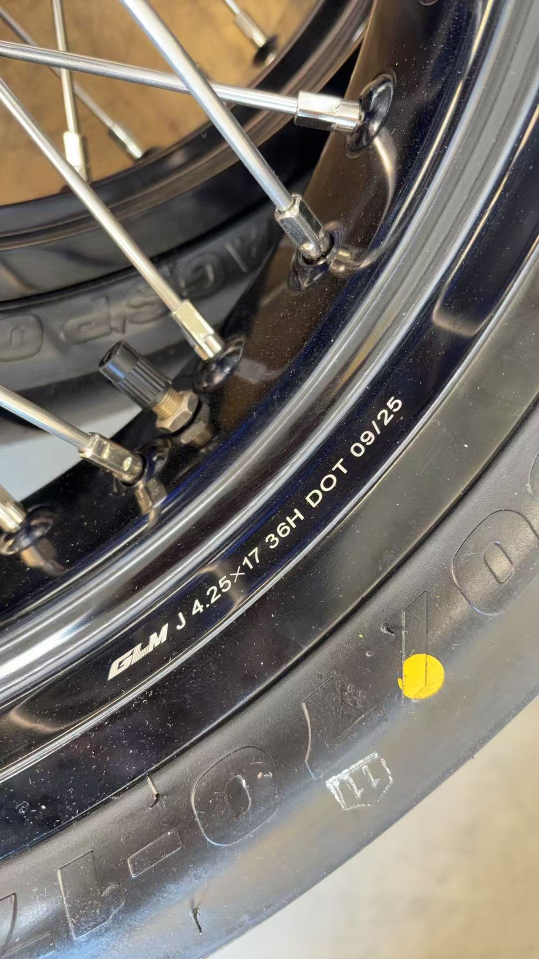 Returned Wheels fit KTM EXC SX XC 2003-2026 / Husqvarna TC TE FC FE 125-501CC 2014-2026  -- KKE 3.5/4.25 Motorcycle Supermoto Wheels with CST Tire CNC Blue Hubs