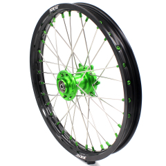 KKE19/16 Kid's Dirt Bike Big Wheels for Kawasaki KX80 93-2000/ KX85 2000-2025/ KX100 KX112 Green Nipple