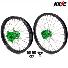KKE 21/19 Dirt Bike Wheels Rims fit Kawasaki KX250F KX450F 2006-2021 KX250X KX450X KX250 KX125 KX450 Blue Hub