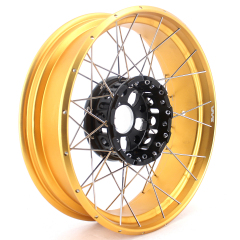 VMX 3.0*19"/4.5*17"  Tubeless Wheels Set Fit for BMW R1200GS/R1250GS 2013-2022 Black Hub Gold Rim