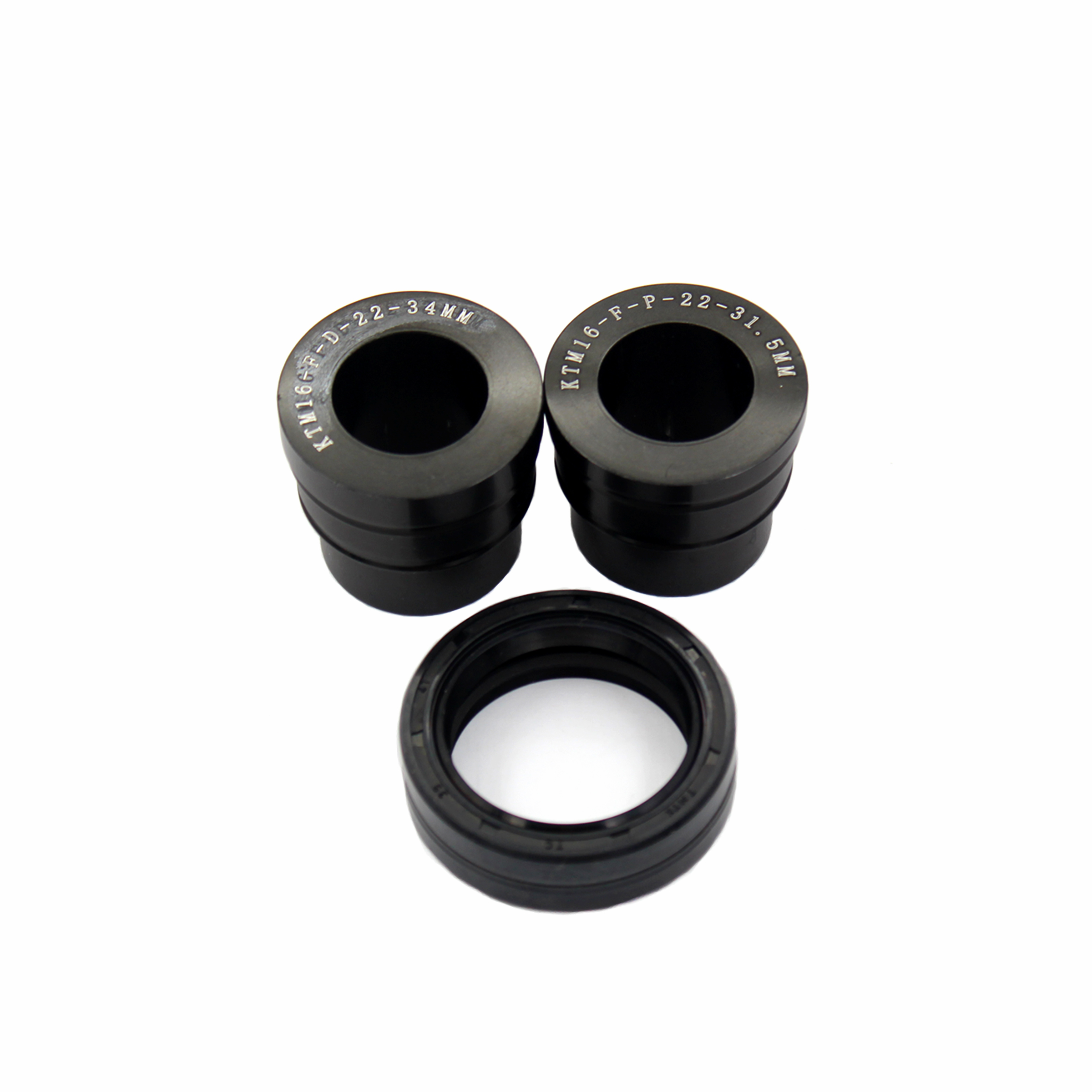 KKE Black Front Spacers Bushings ( ID = 22mm) for KKE Wheels that for KTM EXC XCW 125-530CC 2016-2026 fit 22mm Front Axle