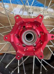 Used Wheels for CRF250R 2004-2013 CRF450R 2002-2012 -- KKE 3.5/4.25 Complete Supermoto Wheels with CST Tire for Honda CNC Red Hubs