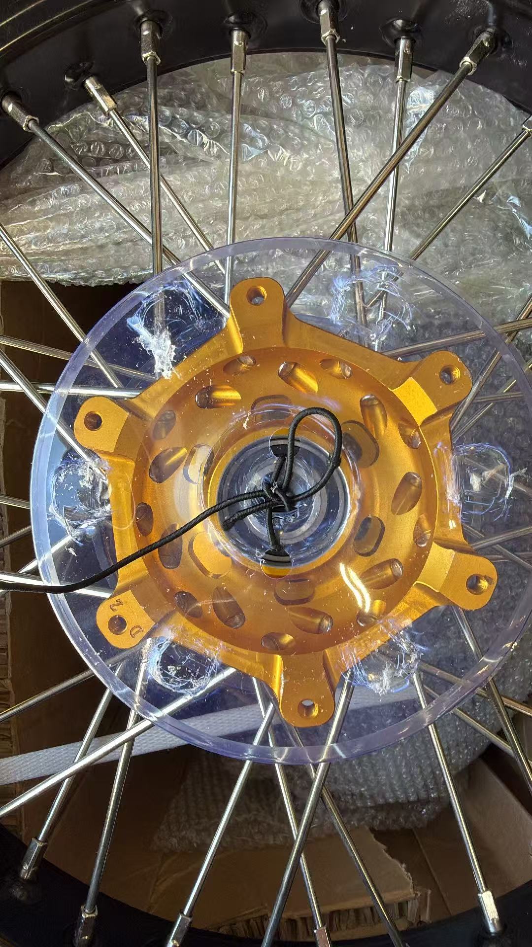Returned Wheels fit SUZUKI DRZ400 DRZ400E DRZ400S -- KKE 3.5/4.25*17 Supermoto Wheels Rims Set  with CST Tire Gold Hub