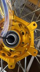Returned Wheels fit SUZUKI DRZ400 DRZ400E DRZ400S -- KKE 3.5/4.25*17 Supermoto Wheels Rims Set  with CST Tire Gold Hub