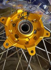 Returned Wheels fit SUZUKI DRZ400 DRZ400E DRZ400S -- KKE 3.5/4.25*17 Supermoto Wheels Rims Set  with CST Tire Gold Hub