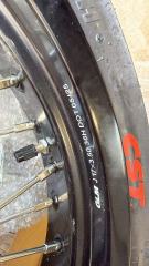 Returned Wheels fit SUZUKI DRZ400 DRZ400E DRZ400S -- KKE 3.5/4.25*17 Supermoto Wheels Rims Set  with CST Tire Gold Hub