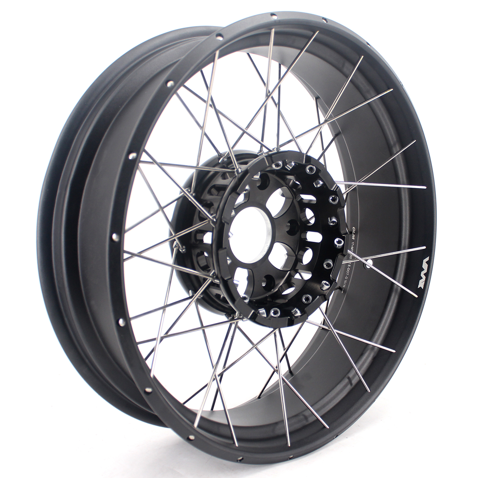 For BMW R1200GS ADV 2013 - 2020 / R1250GS 2019 - 2025 VMX 3.0*19"/4.5*17" Tubeless Rims CNC Black Hubs Black Rim