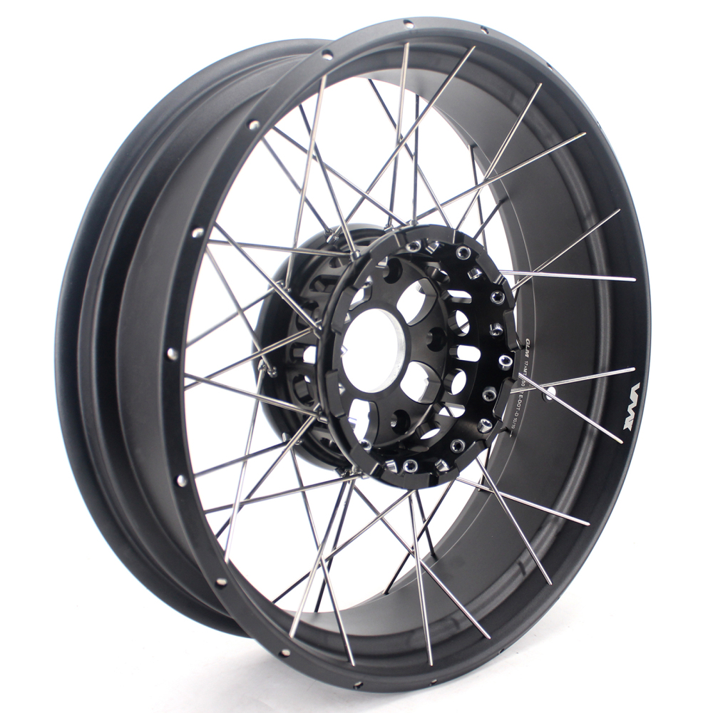 VMX 3.0*19"/4.25*17"  Tubeless Wheels Set Fit for BMW R1200GS 2013-2021 Black Hub/ Rim