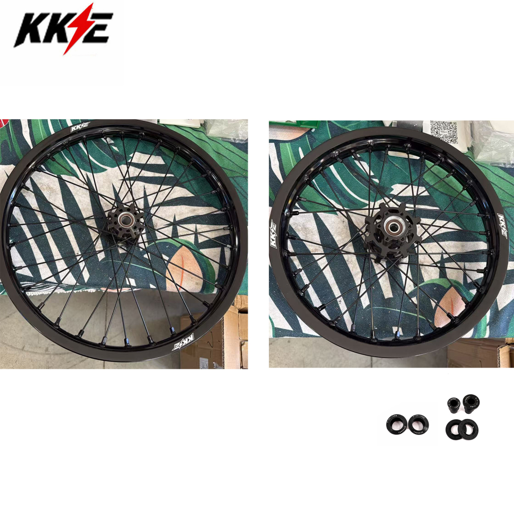 Returned Wheels for Surron Light Bee-X 2019-2025 -- KKE 1.6*19" & 1.85*16" Electric Dirt Bike Wheels Rim E-Bike All Black