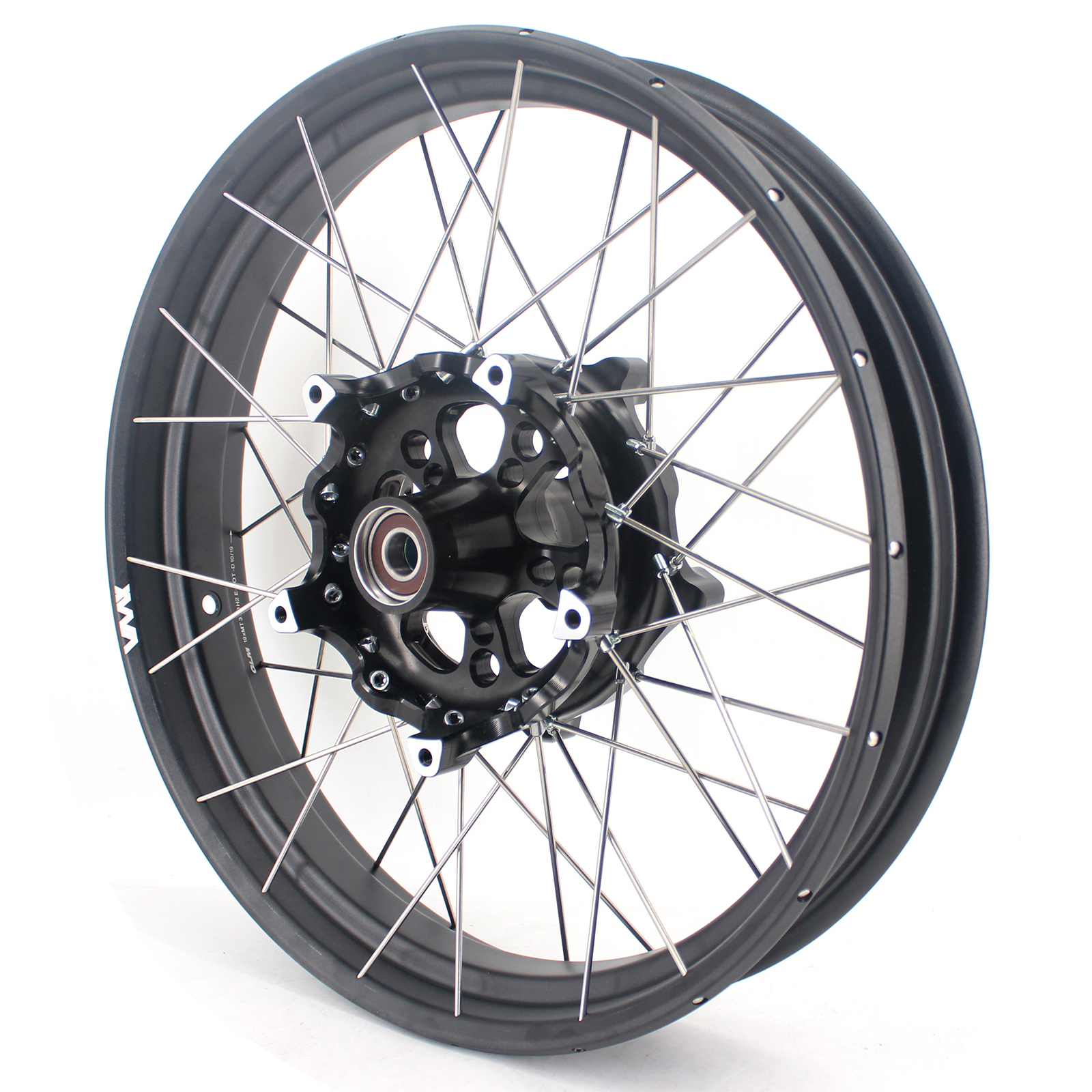 For BMW R1200GS ADV 2013 - 2020 / R1250GS 2019 - 2025 VMX 3.0*19"/4.5*17" Tubeless Rims CNC Black Hubs Black Rim