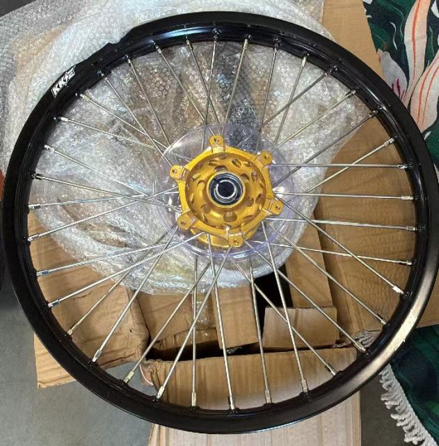 Returned Wheels fit SUZUKI RM125 RM250 1996-2008 --- KKE 21/19 Dirt bike MX Motorcycle Wheels Rims Set CNC Gold Hubs